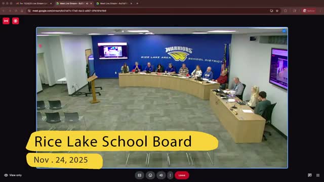 Rice Lake board approves minutes and consent agenda, then moves to closed session on personnel matters