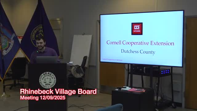 Cornell Cooperative Extension presents climate-resiliency checklist; Rhinebeck is silver certified