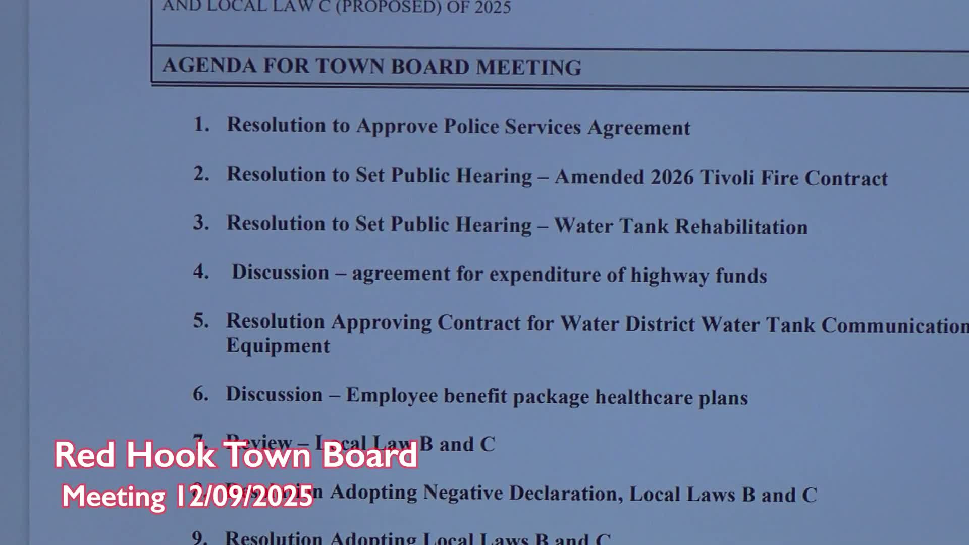 Red Hook board adopts resubmitted zoning laws tied to boat‑club acquisition after heated public hearing