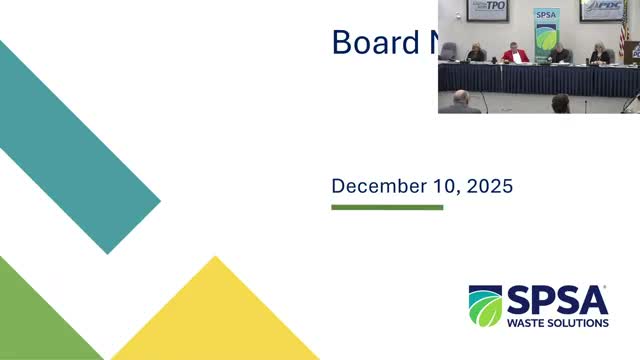 Votes at a glance: SPSA actions Dec. 10, 2025 — resolutions, positions and contracts