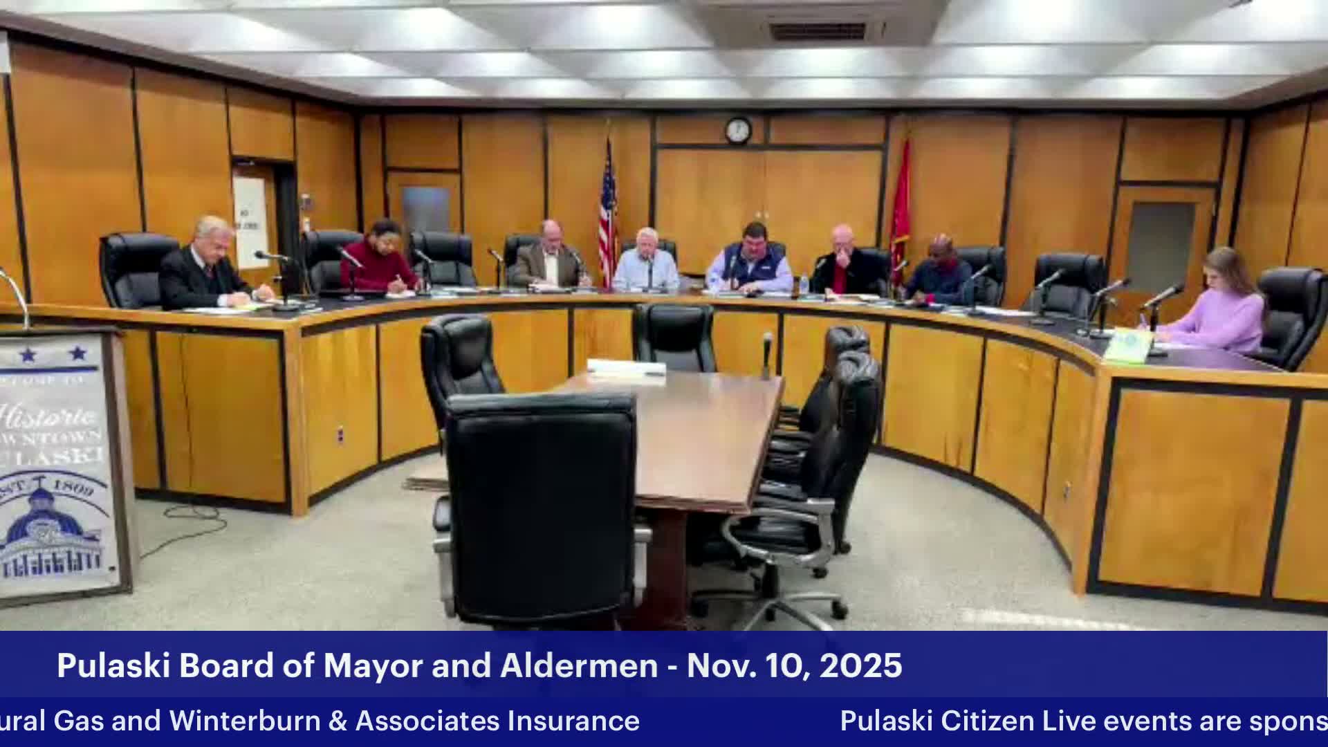 Pulaski board approves multiple contracts, sidewalk engineering agreement and administrative actions