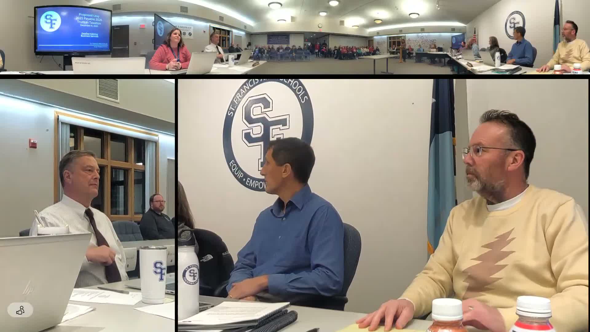 Saint Francis board approves $16.47 million levy after lengthy truth‑in‑taxation hearing