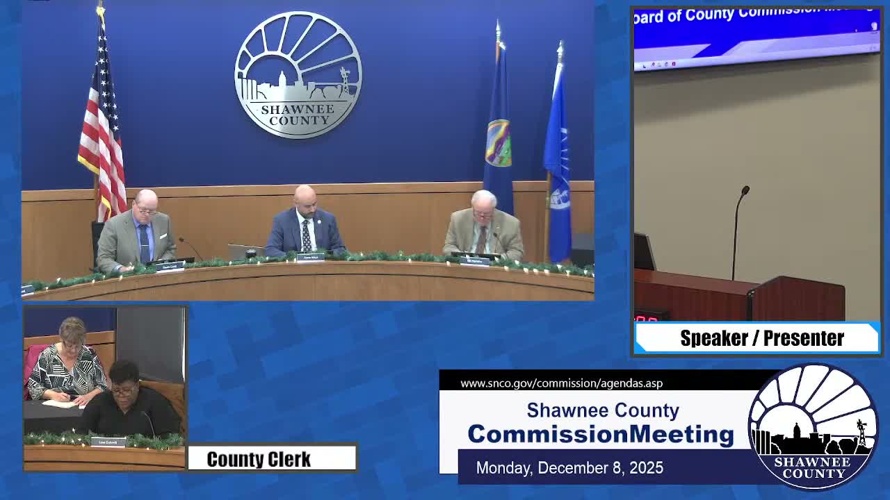 Shawnee County approves $7.8 million in vouchers, multiple contracts and a small-CIP package; rejects courthouse restroom bids
