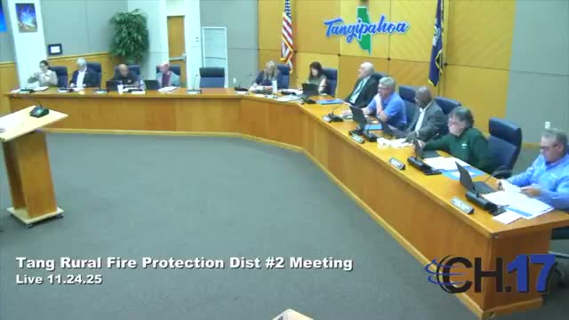 Tangipahoa fire board receives proposed 2026 operating budget, schedules Dec. 22 public hearing