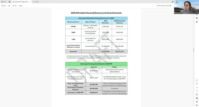 Regional Housing Council adopts 2026 RFP priorities, sets funding expectations