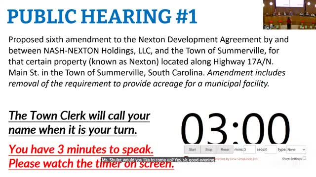 Summerville council advances first reading of 738‑acre Nexton annexation after extended public comments