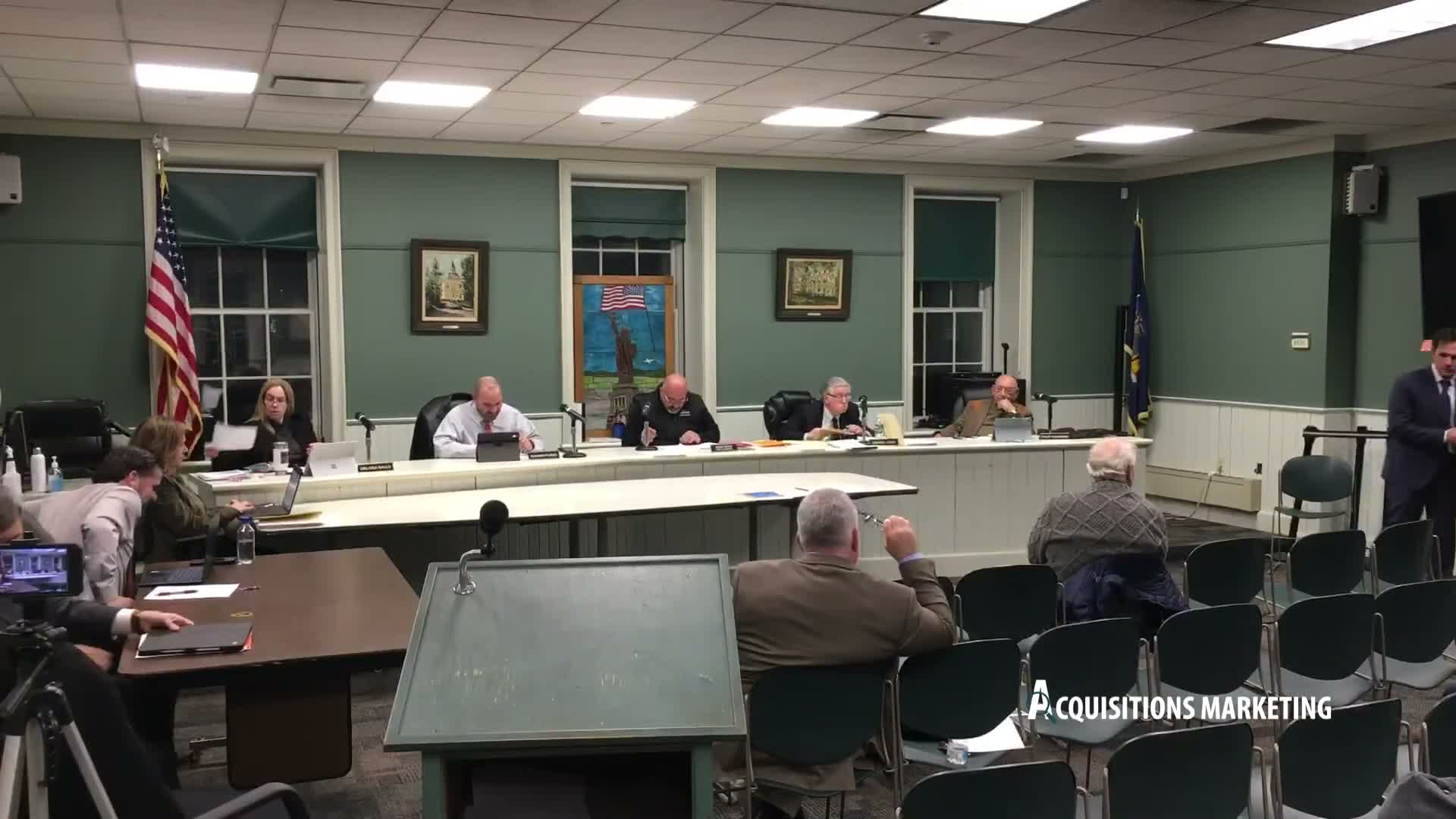 Goshen board approves procedural and financial items; schedules reorg and conditions H2O contract on insurance review