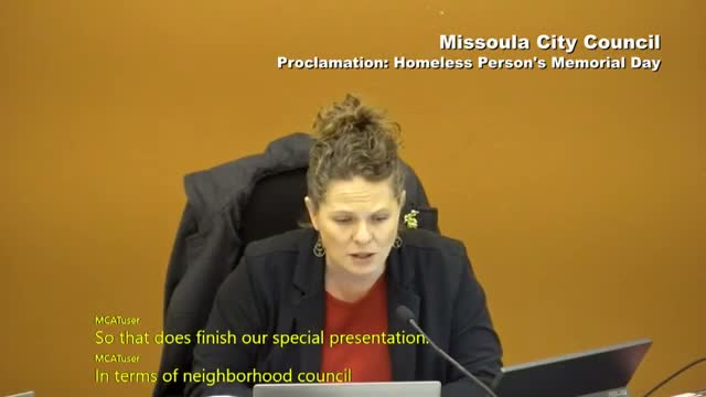 Missoula proclaims Dec. 21 as Homeless Persons Memorial Day, highlights new resource guide