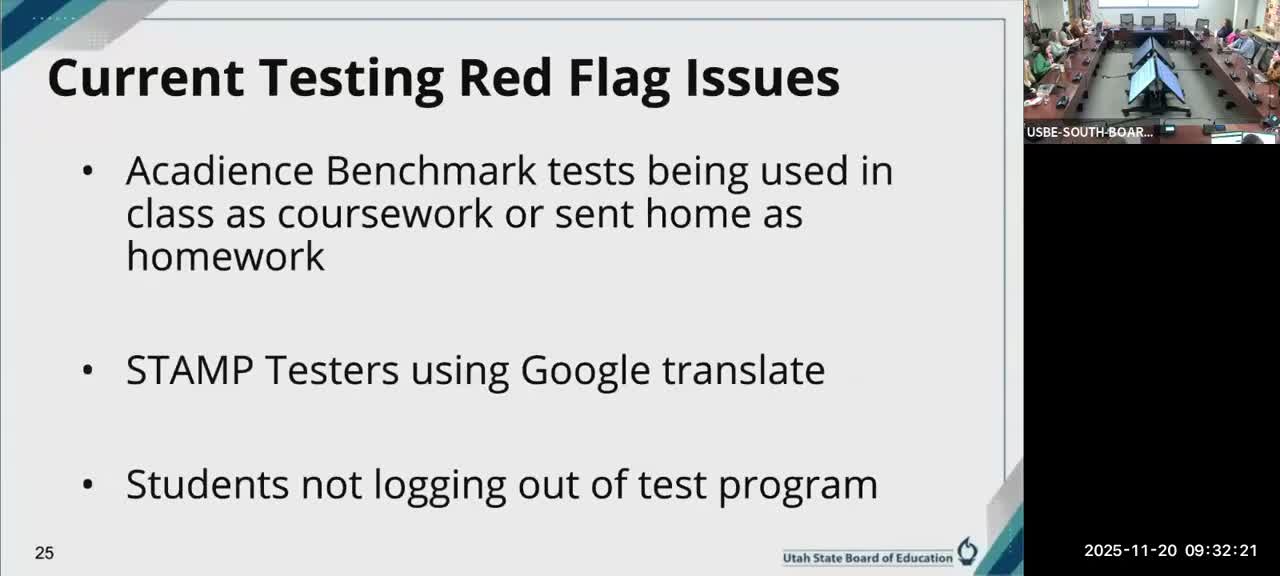 USBE warns districts on test‑item exposure, vendor browser issues and active proctoring