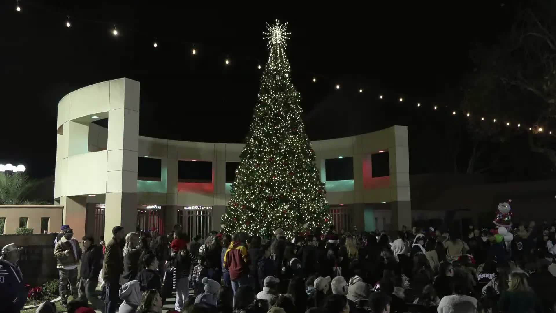 Norwalk lights holiday tree at Arts and Sports Complex; officials, Santa and community celebrate