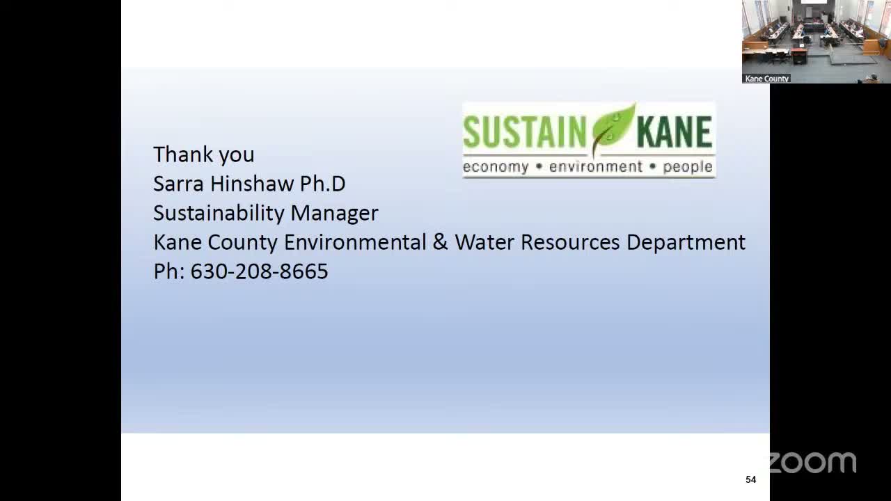 Kane County committee accepts $25,000 outreach grant, advances EV charger planning and SMART goals update
