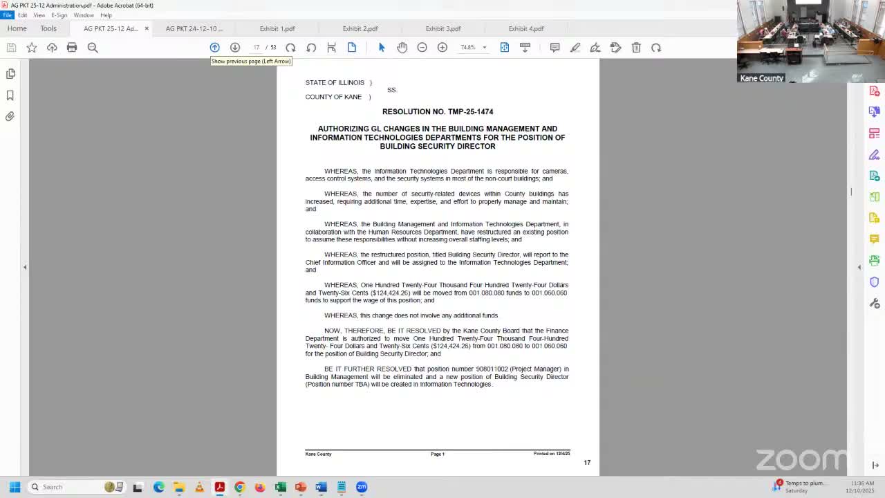 Kane County committee reallocates staffing line, approves construction contract, budget change and vehicle purchases