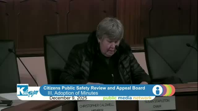 Kalamazoo review board hears Office of Professional Standards report showing declines in homicide and nonfatal shootings; recruitment underway