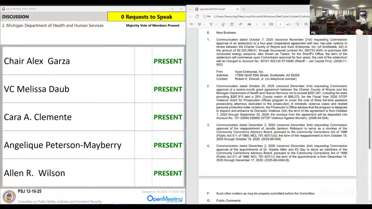 Wayne County committee approves $397,087 STOP Violence grant to fund assistant prosecutors