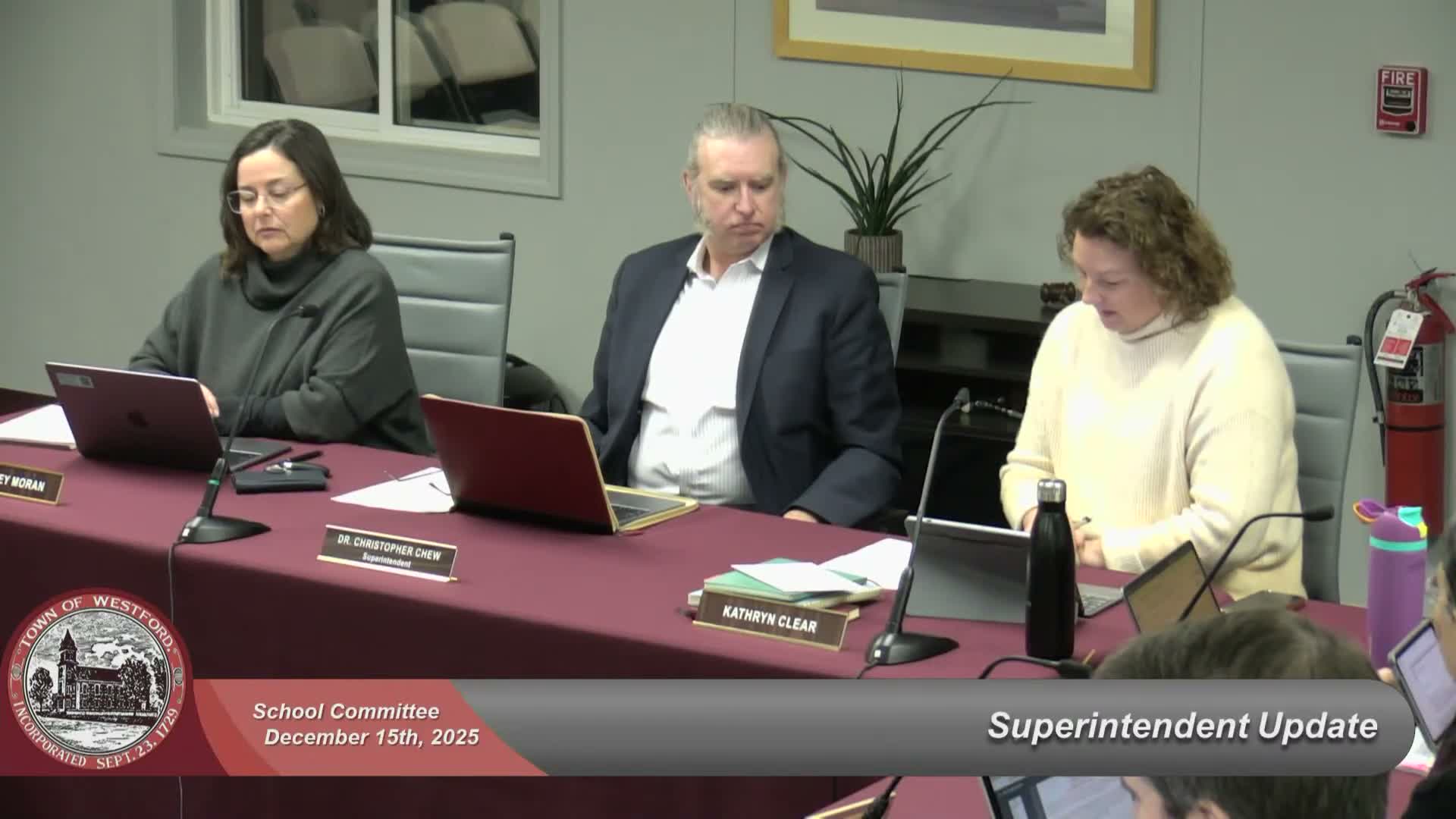 Westford School Committee approves 2026–27 Westford Academy Program of Studies