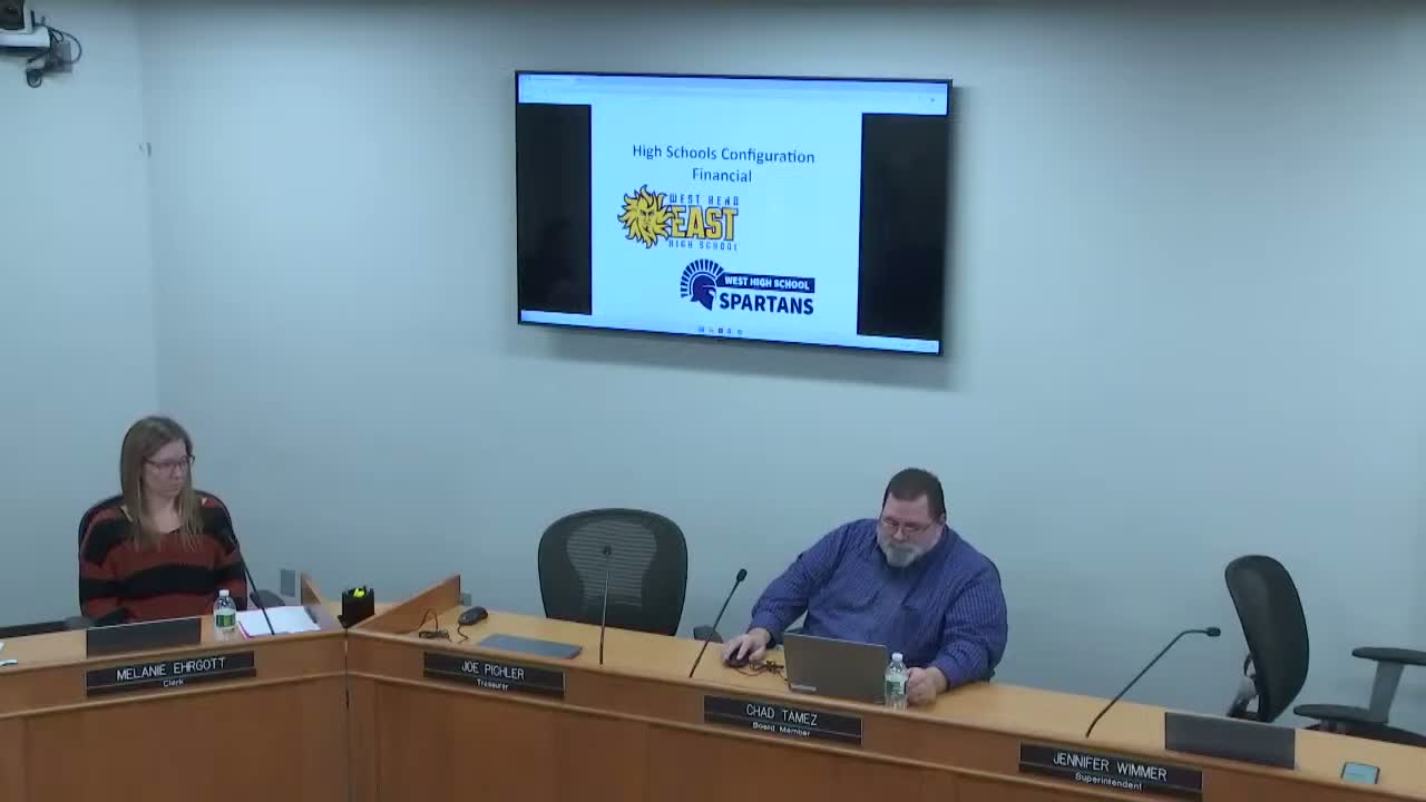 Board reviews high-school configuration analysis; staff propose community engagement and outline costs and savings