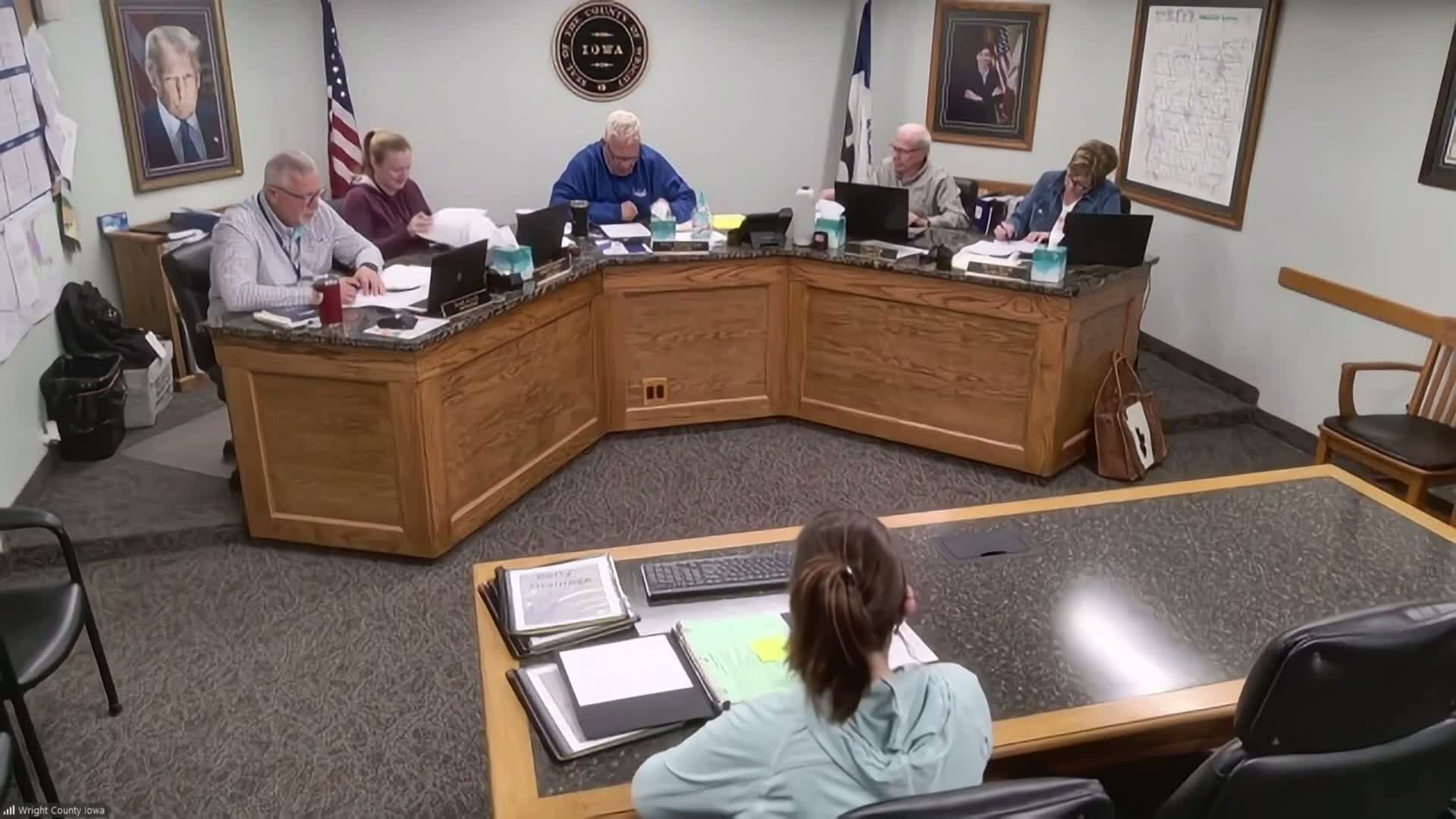 Drainage trustees review petition to convert private tile; televising estimate $33,760, informational meeting set