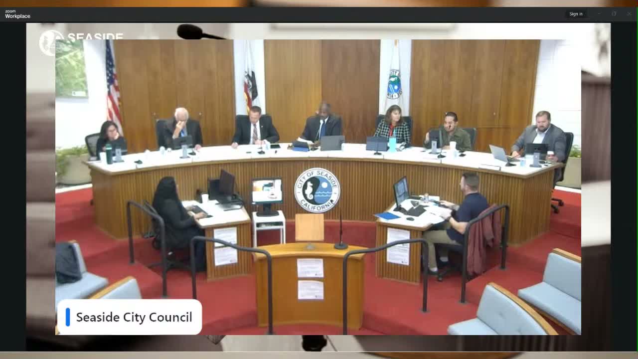 Seaside Council approves consent items, street-safety contracts and funding moves; key votes at a glance