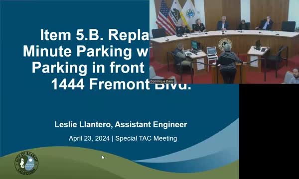 TAC approves converting several 20‑minute spots on Fremont Boulevard to two‑hour parking