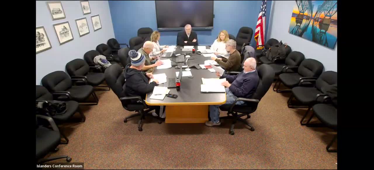 Grand Island board tables creek/dock package, asks for separate dock application and a hydrologic study