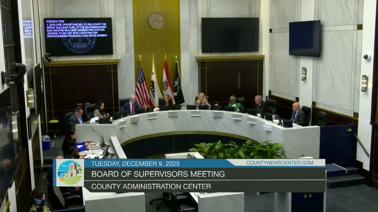 Supervisors unanimously back exploring options to relocate or reprocess San Onofre spent nuclear fuel