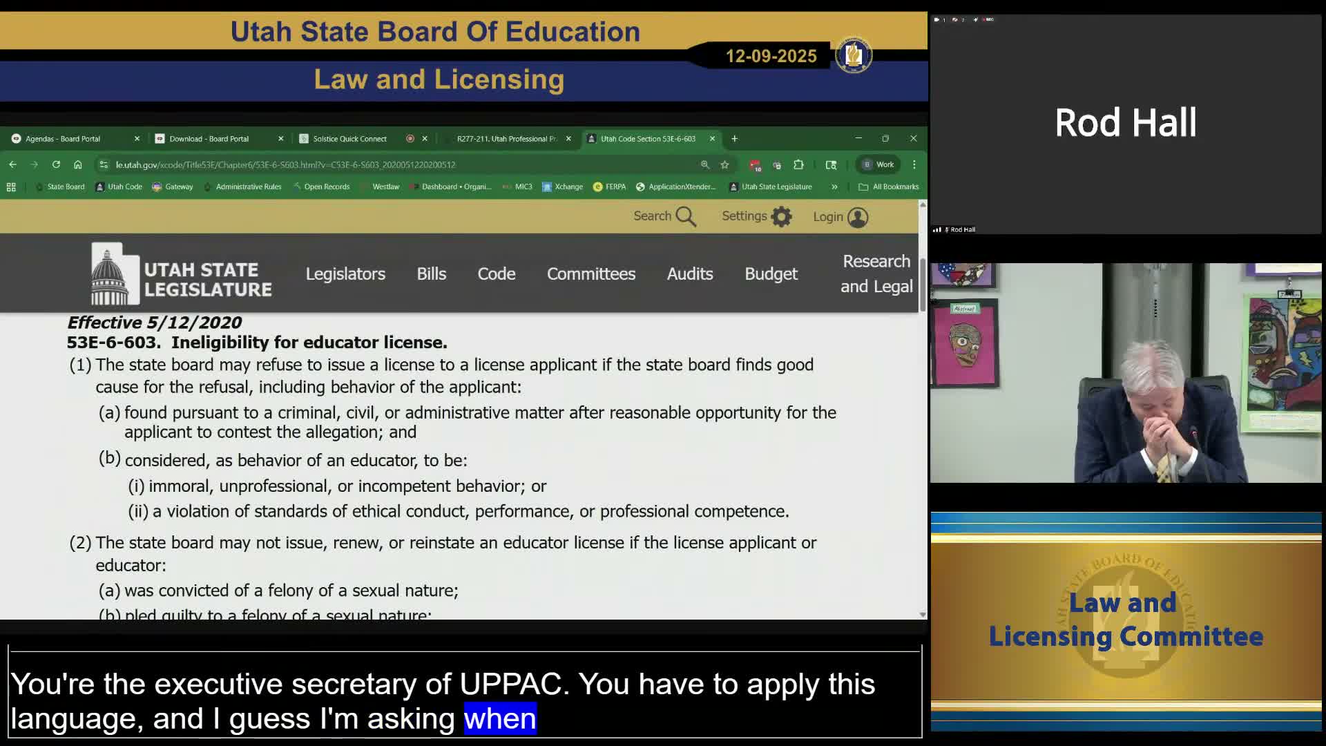 Committee examines Cactus flags, expedited hearings and whether law allows license revocation for 'incompetence'