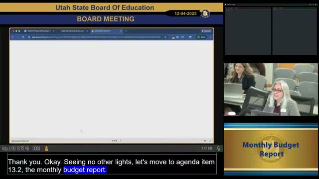 USBE says it remains financially solvent; staff will map governor’s budget in January