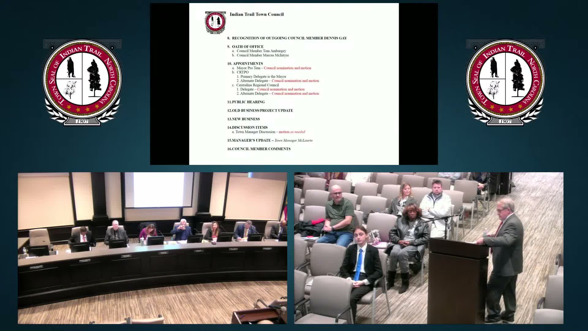 Indian Trail town manager gives final report as he prepares to retire after five years