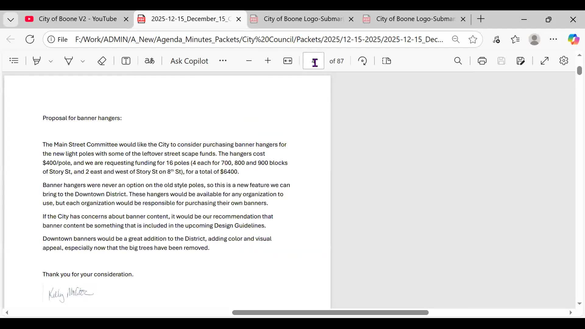 Boone council tables decision on downtown banner brackets after debate over who pays