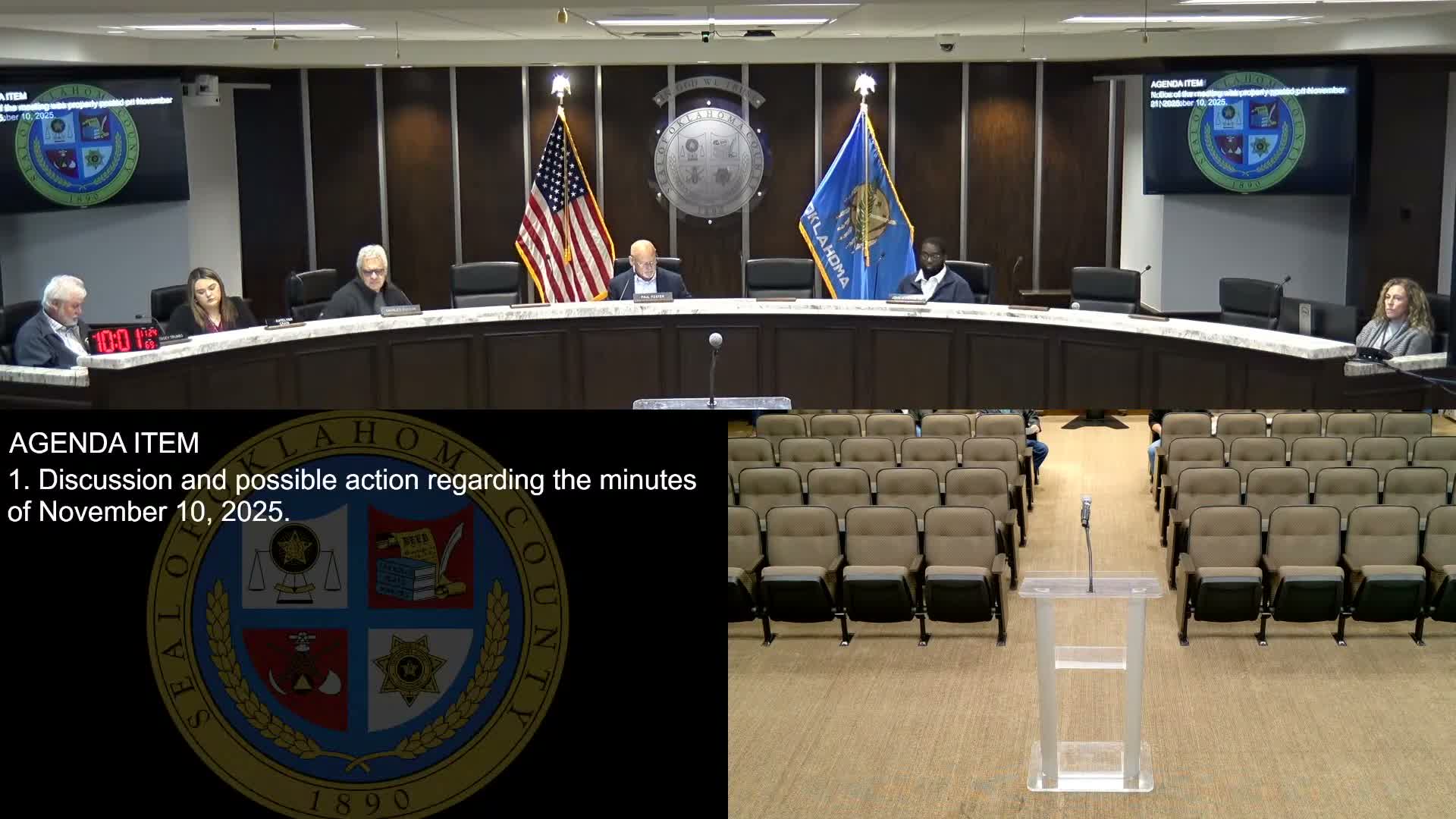 Votes at a glance: minutes approved and reports received during infrastructure meeting