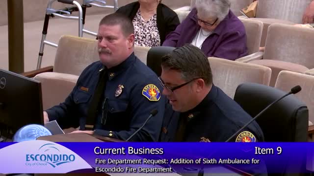 Escondido approves sixth rescue ambulance as EMS demand rises; Measure I funding recommended