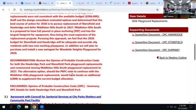 Commission recommends three-year janitorial contract with Coverall for parks and pool