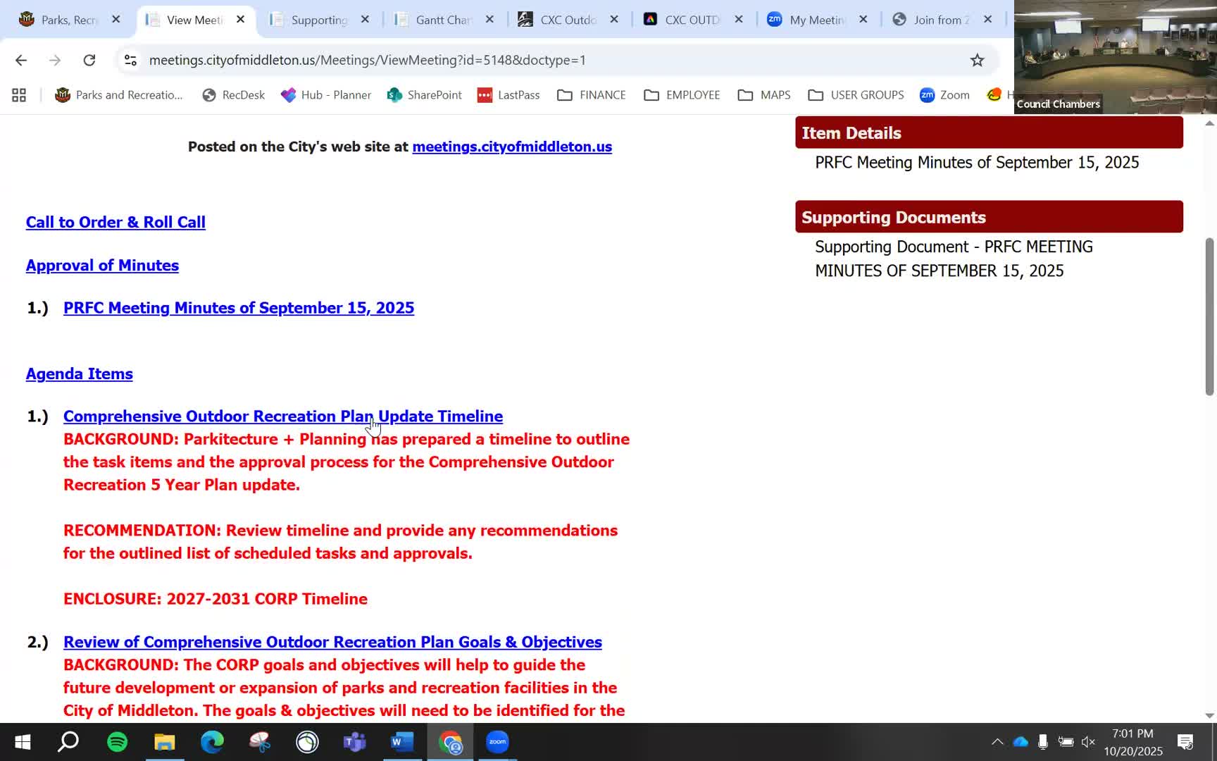 Middleton staff lays out public-engagement timeline for new comprehensive outdoor recreation plan
