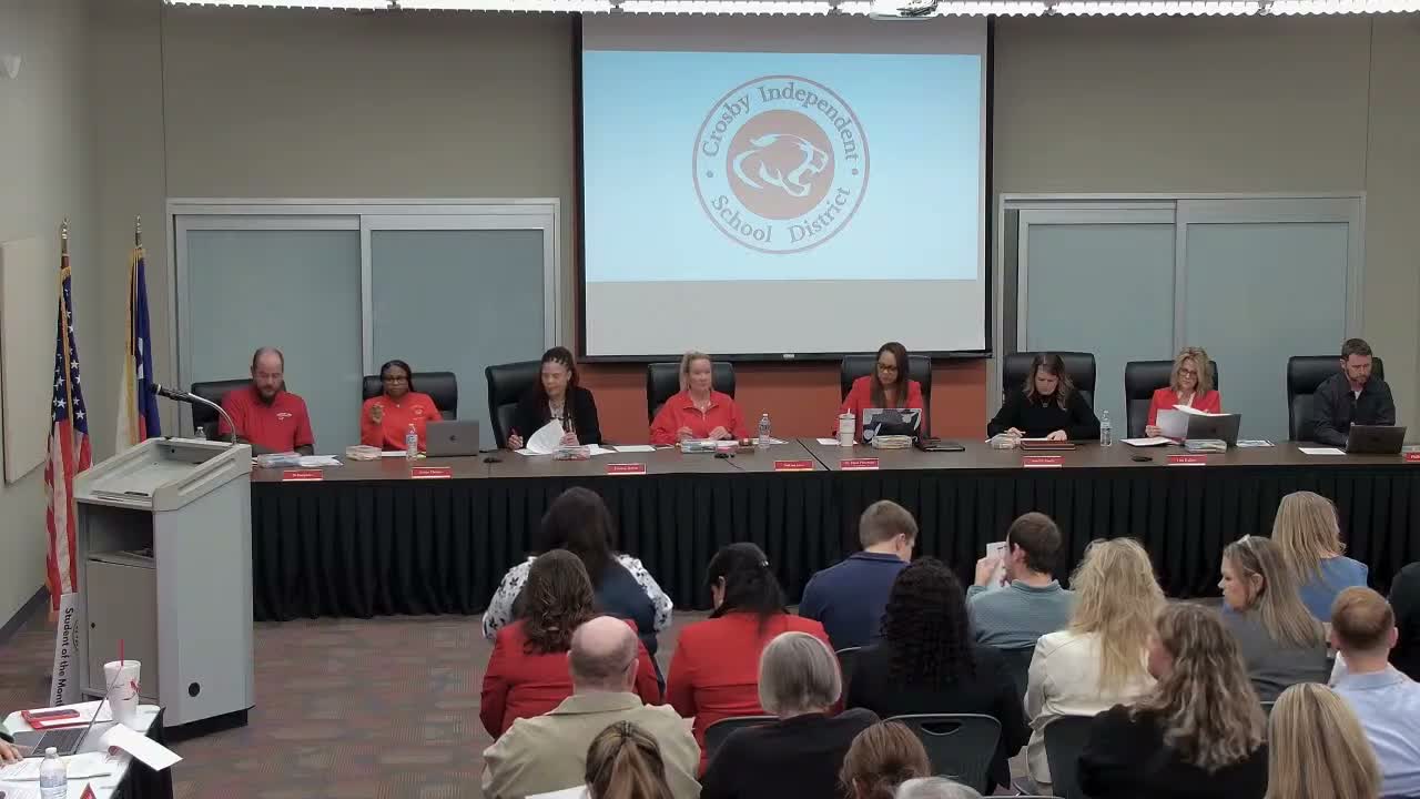 Votes at a glance: donations, audit, agreements, calendar and hires approved by Crosby ISD board