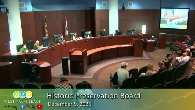 Historic Preservation Board approves consent items, denies Ardmore alteration; several complex projects continued