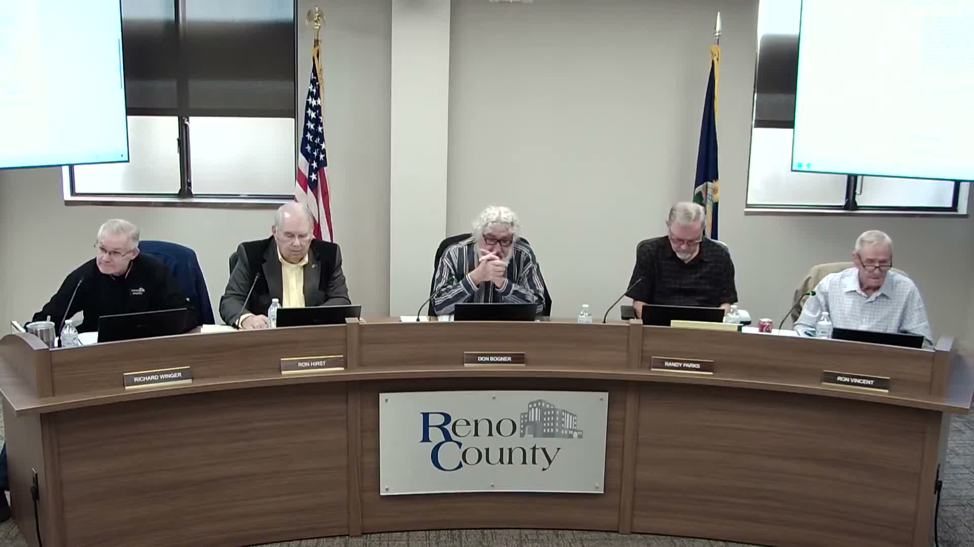 Reno County commissioners keep pay unchanged after debate over hours and recruitment