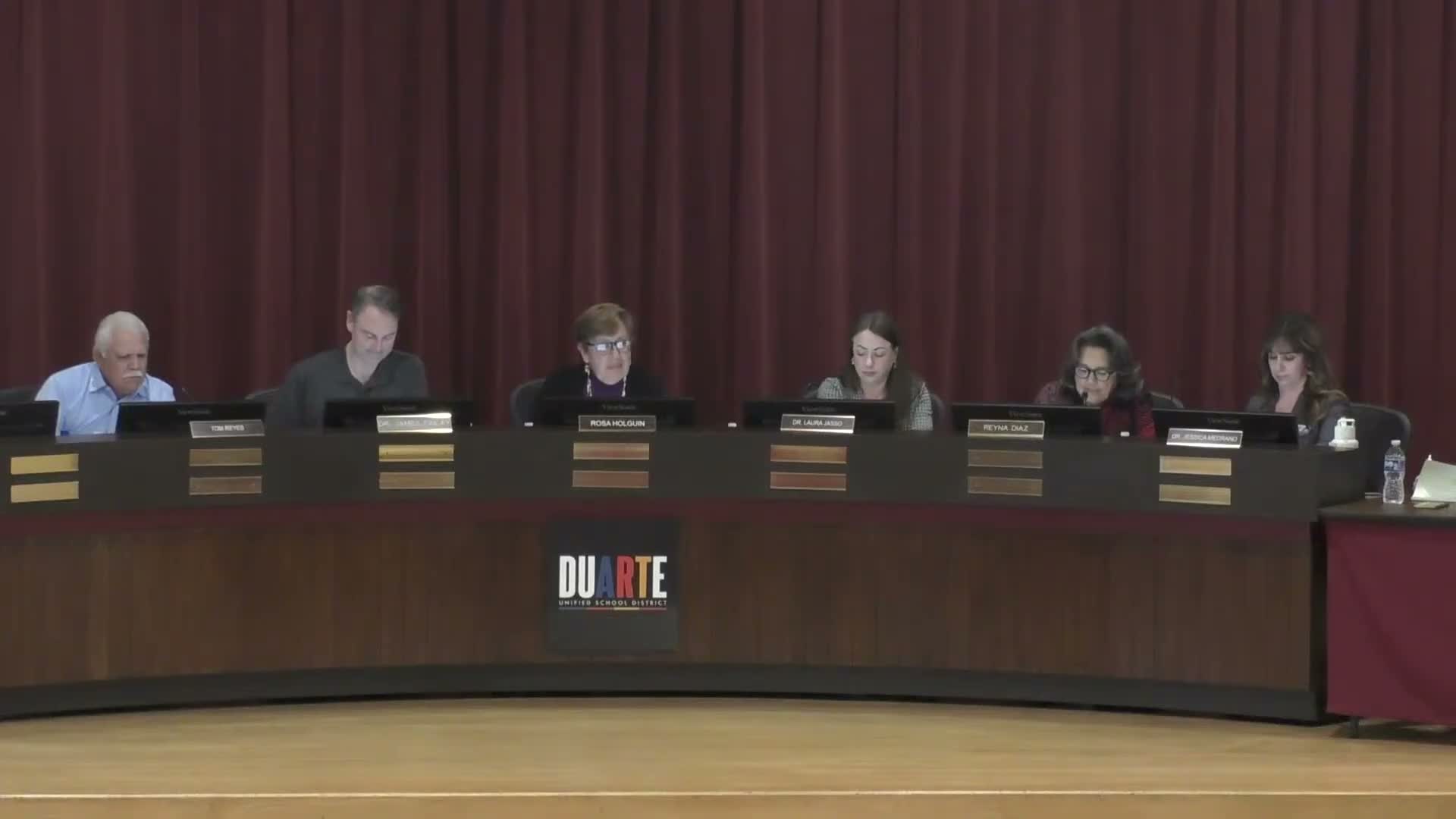 New Duarte Unified superintendent outlines listening tour, professional development and MIT program review