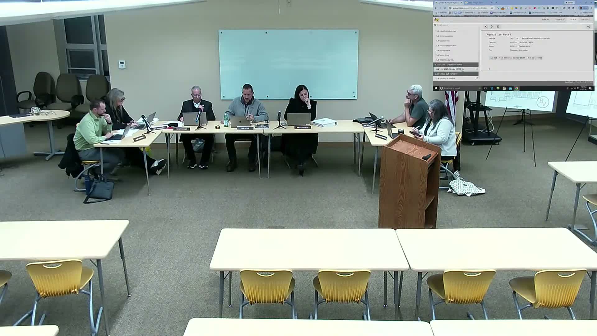 Buckeye Valley board advances display-and-flag policy to second reading after public and trustee debate