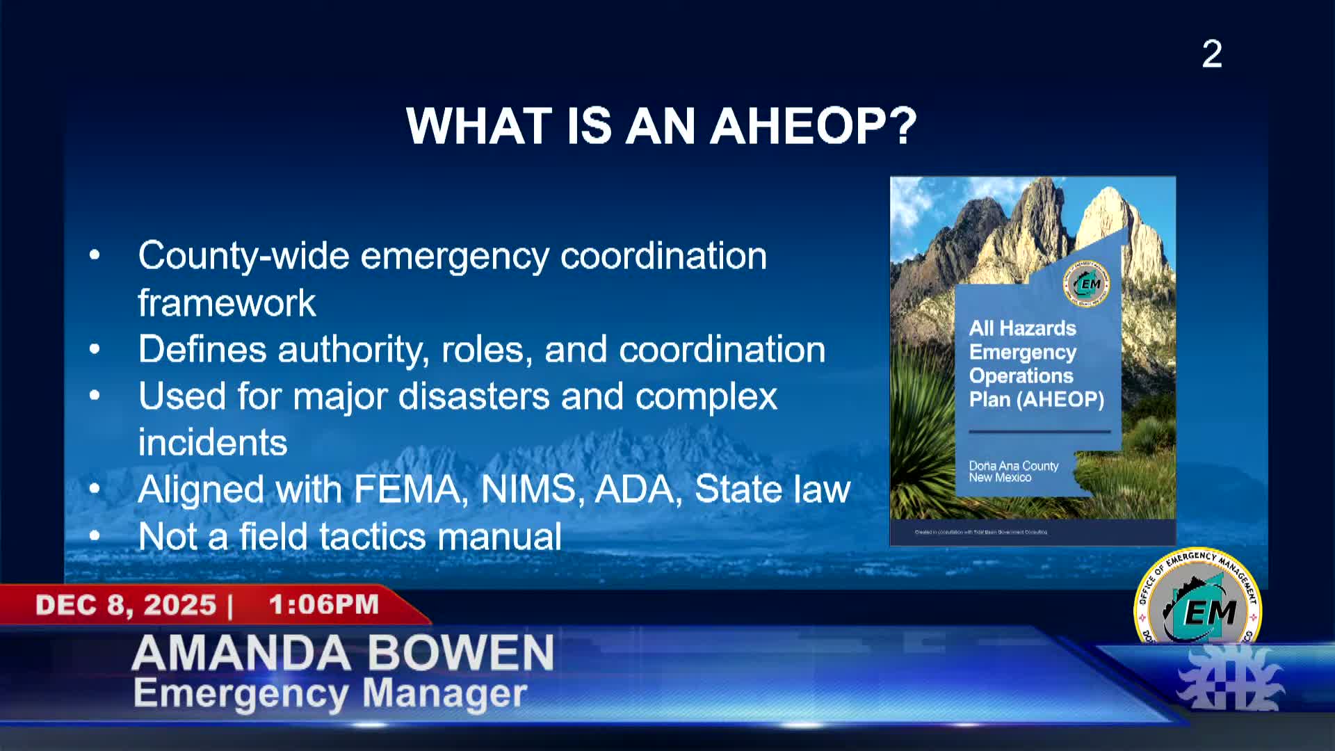 Las Cruces emergency manager urges council to adopt updated All-Hazards operations plan to protect disaster funding