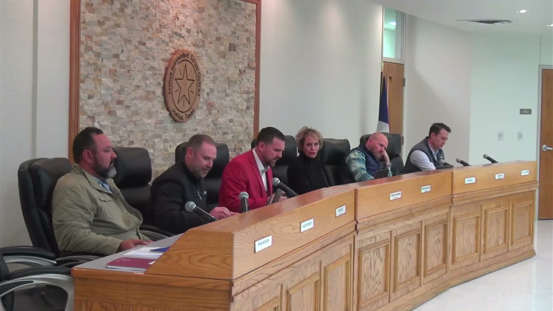 Joshua ISD board approves consent items, wage rates, policy updates and personnel in unanimous vote