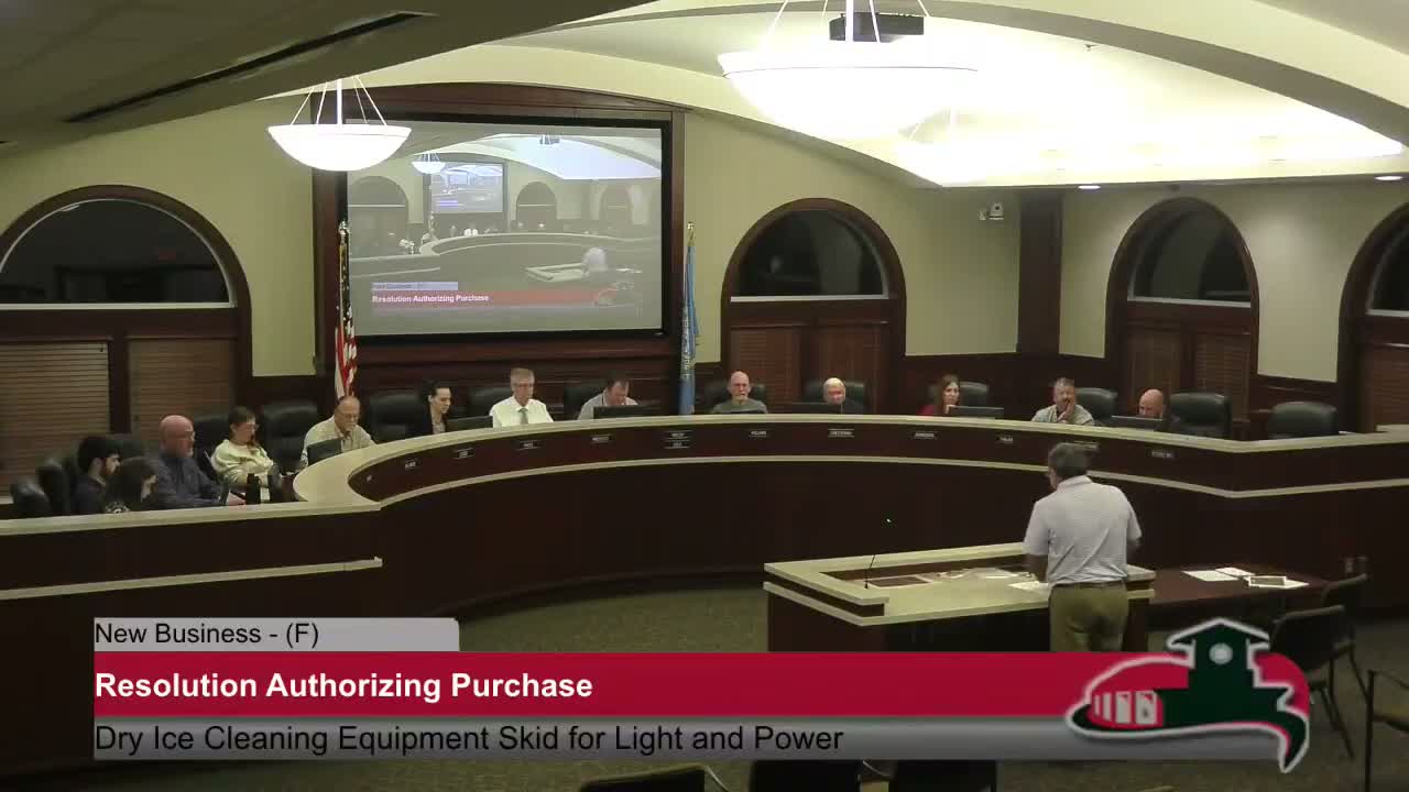 Vermillion council approves $155,000 in dry-ice cleaning equipment after questions on sole source and tariffs