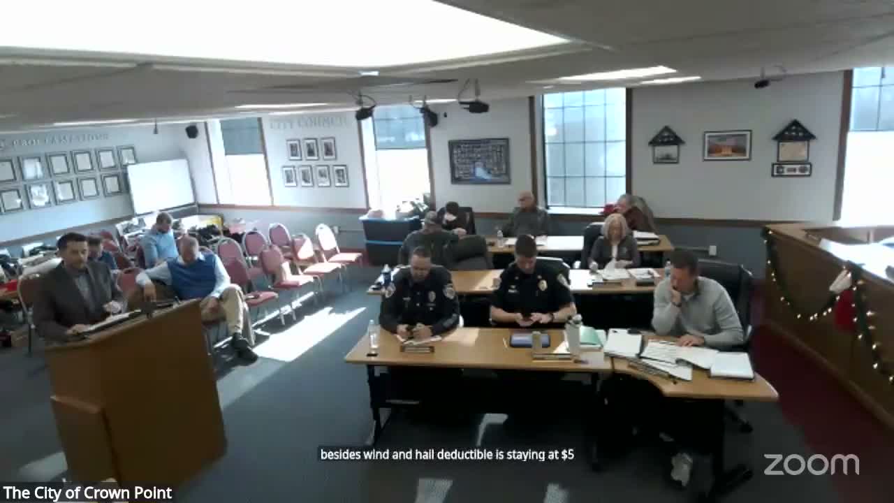 Crown Point renews 2026 property and casualty insurance; wind/hail deductible rises