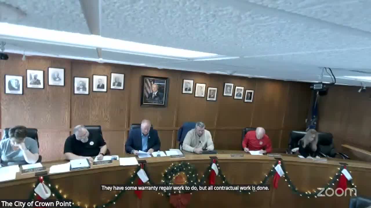 Crown Point Board approves routine contracts, payments and park bond releases