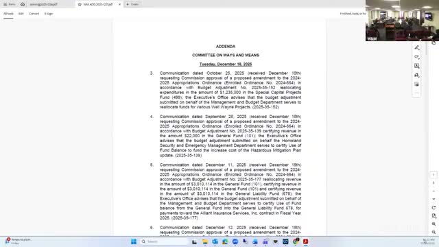 Committee approves omnibus package of budget adjustments covering general, capital and special funds