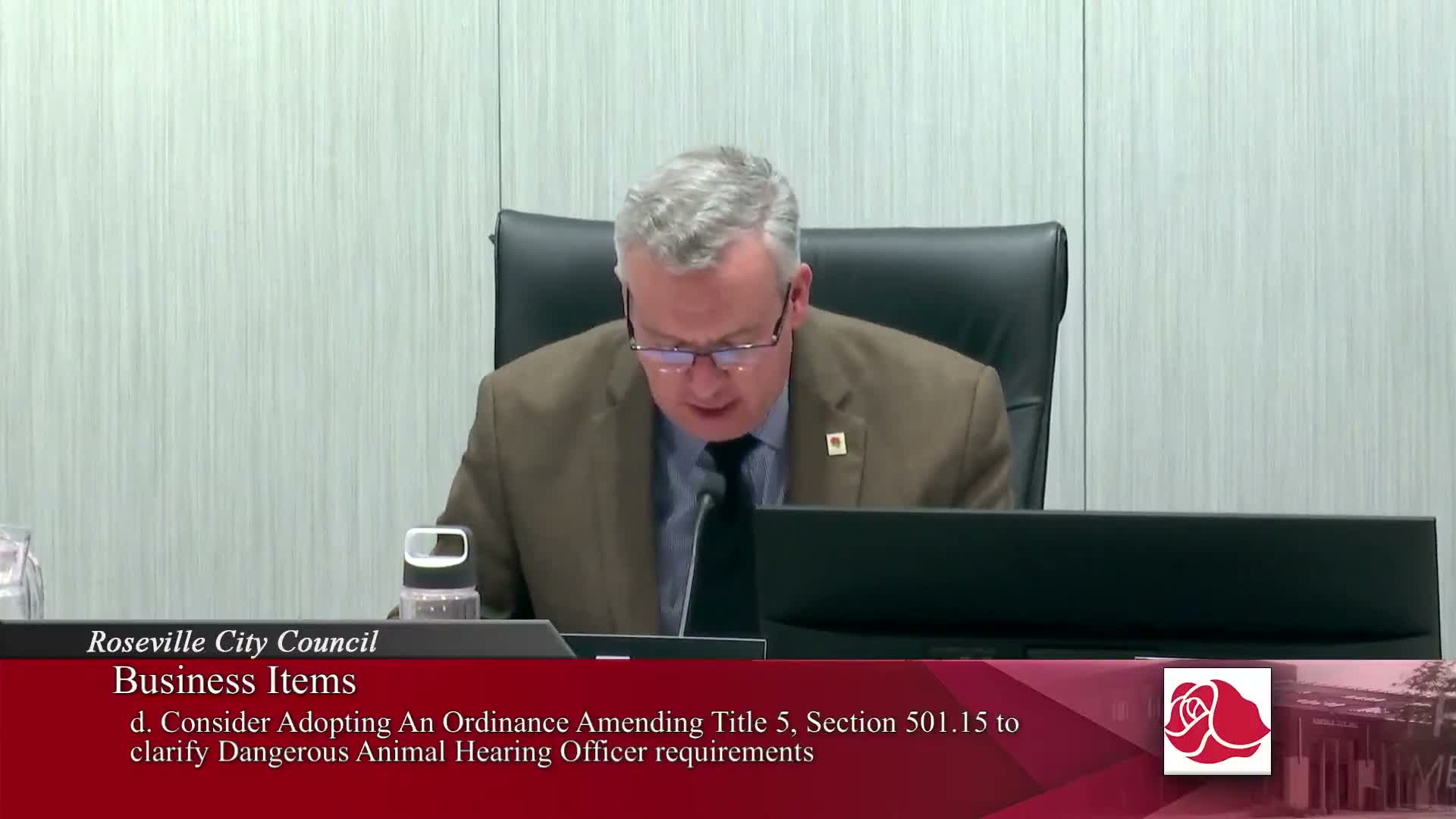Roseville amends dangerous-animal hearing-officer language to allow impartial appointee or retained hearing officer