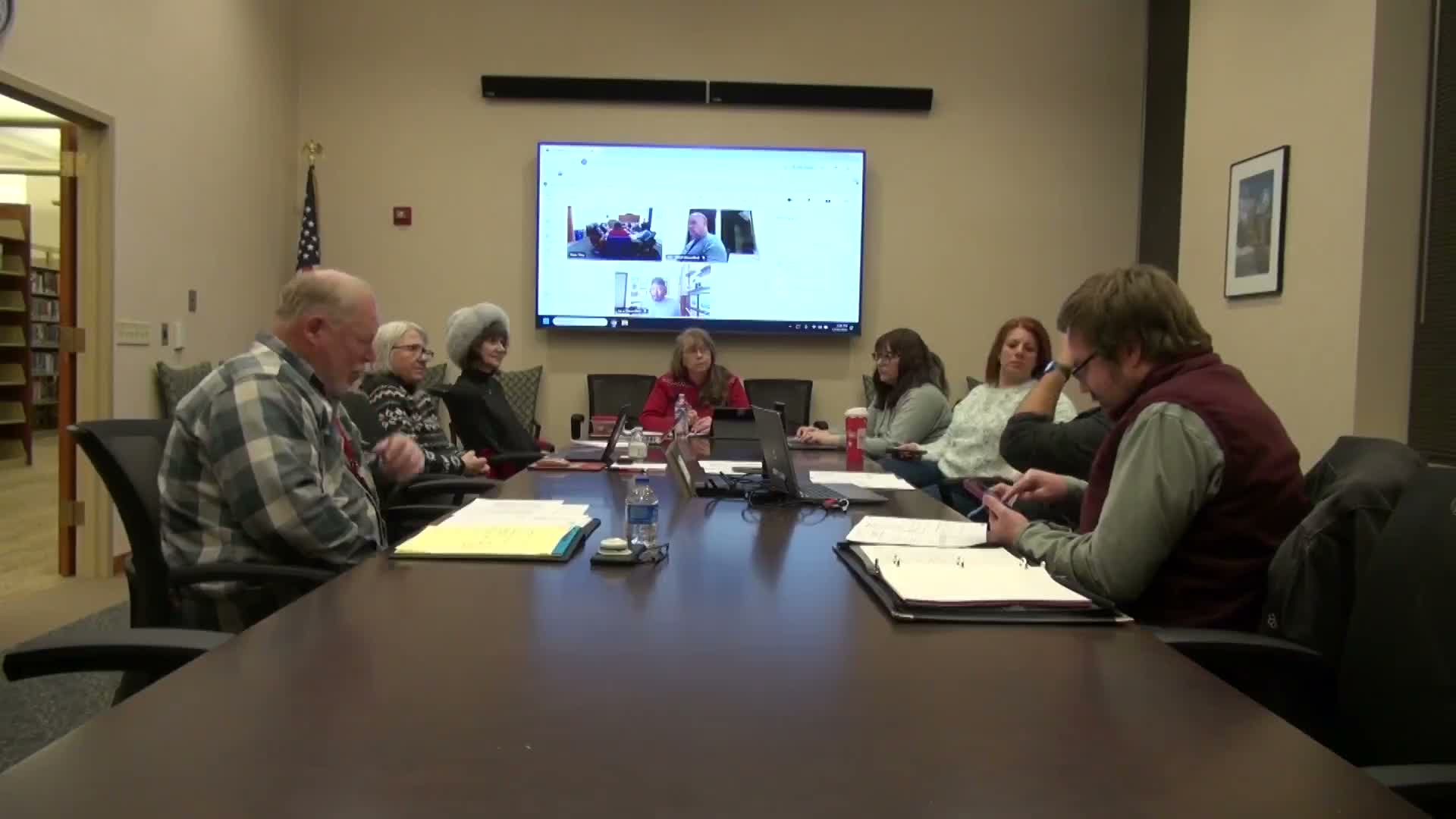 Board discusses study rooms, shelving, cameras and staffing; Friends event raised funds