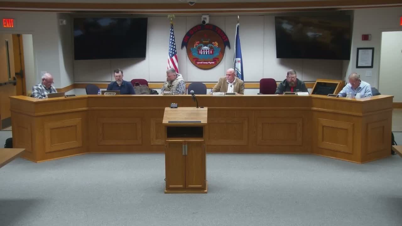 Carroll County supervisors certify closed session and approve routine business