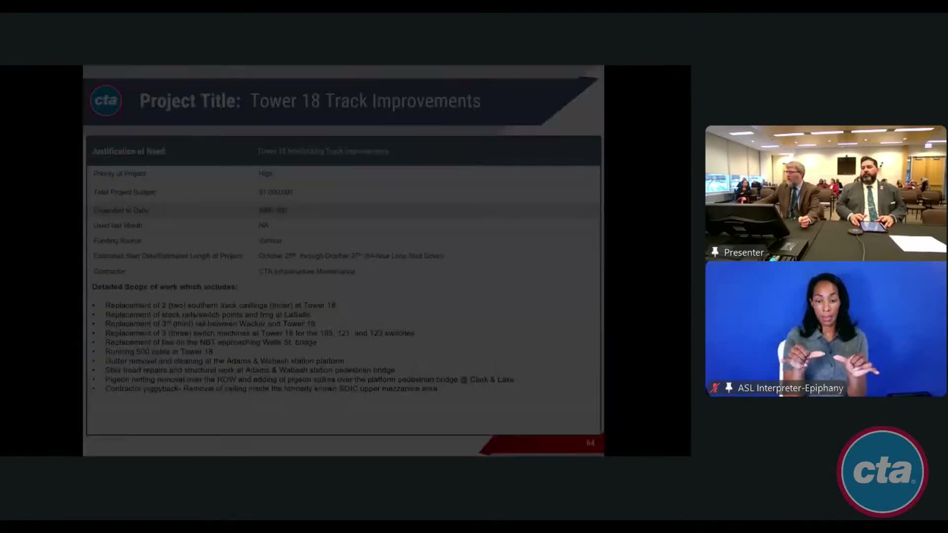 CTA highlights successful Loop outage to replace Tower 18 castings