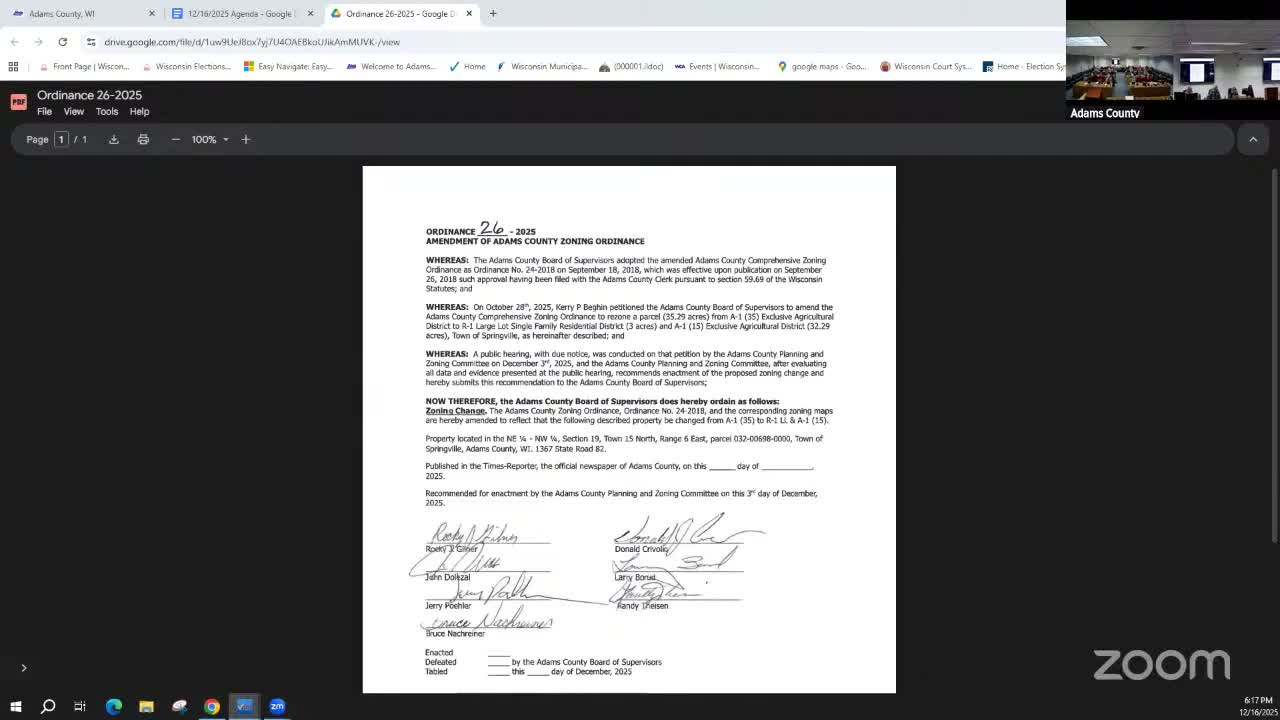 Adams County board adopts 10-year land and water plan after debate over timeframe