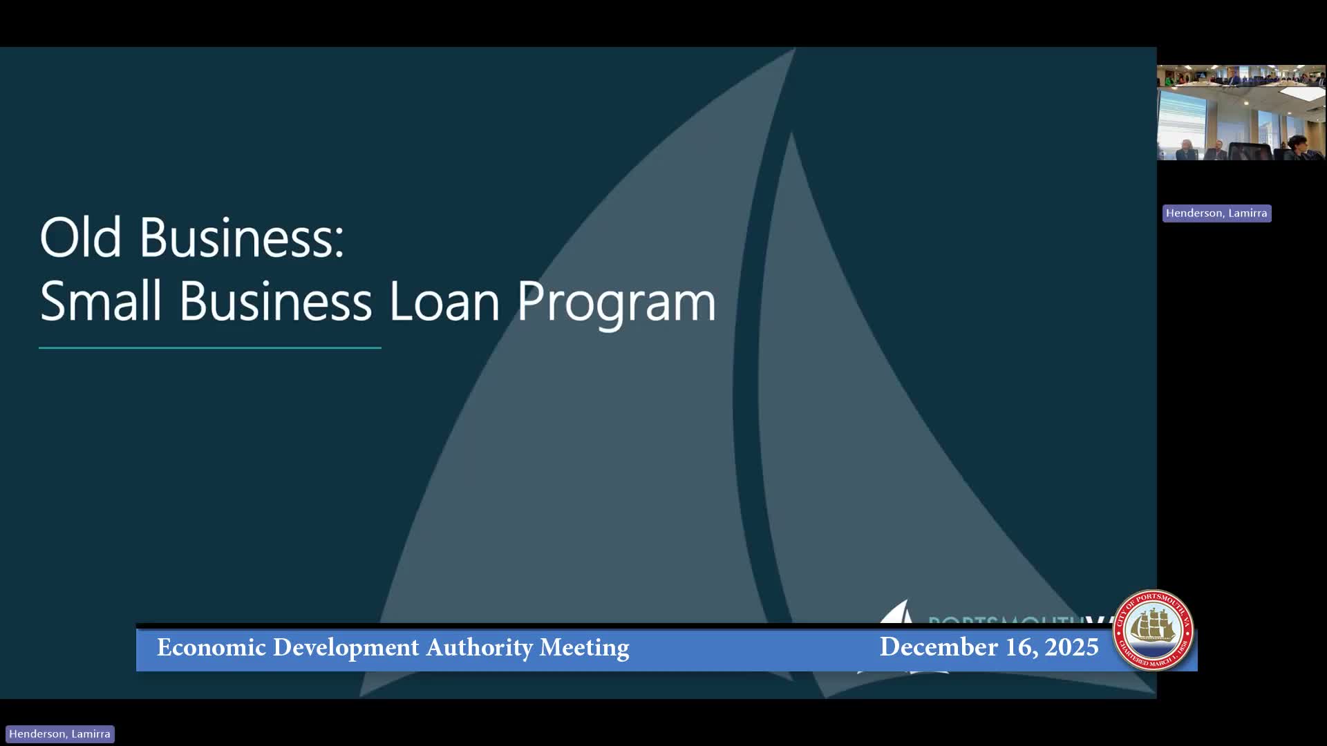 Portsmouth EDA outlines small business loan program targeting January launch